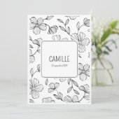 Faire-Part "Camille" (Debout devant)