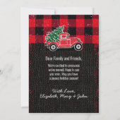 Faire-part Camion vintage Buffle Rouge Plaid Holiday Déménage (Dos)