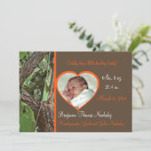 Faire-part Camo de bois (Debout devant)