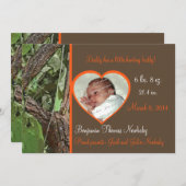 Faire-part Camo de bois (Devant / Derrière)