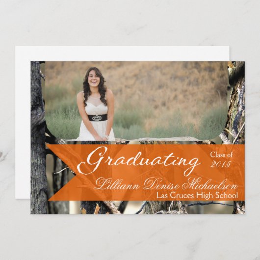 Faire-part Camouflage Camo Camouflage Camouflage 5 x 7 ans Fa (Devant / Derrière)