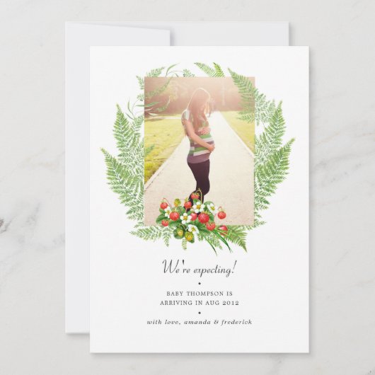 Faire-part Campagne de verdure Photo Grossesse (Devant)