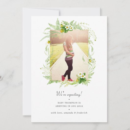 Faire-part Campagne de verdure Photo Grossesse (Devant)
