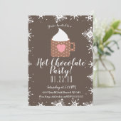 Faire-part Camping Mug Chocolat Chaud Hiver Froid (Debout devant)