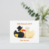 Faire-part Canards de mariage 2 ... Carte postale (Debout devant)