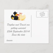 Faire-part Canards de mariage 4 ... Carte postale (Dos)
