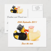 Faire-part canards mariages ... Carte postale (Devant / Derrière)