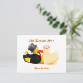 Faire-part canards mariages ... Carte postale (Debout devant)