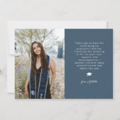 Faire-part Cap. Gown. Done. Multi Photo Navy Blue Graduation (Dos)