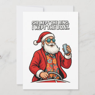 Faire-part Capitaine de bateau du Père Noël Citation drôle de