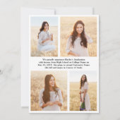 Faire-part Captioned Photo Collage Modern Script Graduation (Dos)