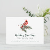 Faire-part Cardinal Rouge Bonjour de New Home (Debout devant)