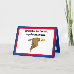 Faire-part Caricature de l'aigle à tête blanche américain Fre