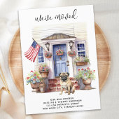 Faire-part Carlin Chien Patriotique Personnalisé Animaux de C