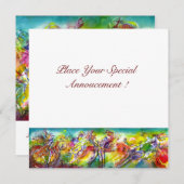 Faire-part CARNAVAL ITALIEN Masquerade bal, danse et musique (Devant / Derrière)