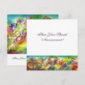 Faire-part CARNAVAL ITALIEN Masquerade bal, danse et musique (Devant / Derrière)