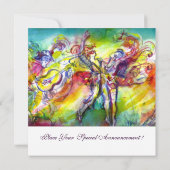 Faire-part CARNAVAL ITALIEN Masquerade bal, danse et musique (Dos)