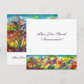 Faire-part CARNAVAL ITALIEN Masquerade bal, danse et musique (Devant / Derrière)