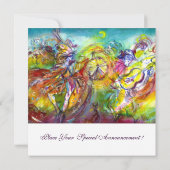 Faire-part CARNAVAL ITALIEN Masquerade bal, danse et musique (Dos)