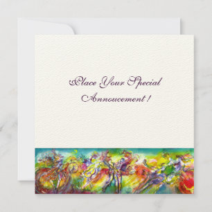 Faire-part CARNAVAL ITALIEN Masquerade bal, danse et musique