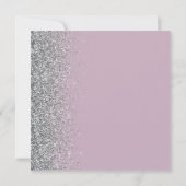 Faire-part Carré Dusty Lilac Parties scintillant argent Enreg (Dos)