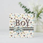 Faire-part Carré garçon (Debout devant)