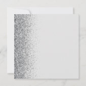 Faire-part Carré Pale Grey Parties scintillant d'argent Enreg (Dos)