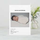 Faire-part CARTE PHOTO BABY (Debout devant)