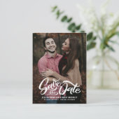 Faire-part Carte postale à conserver avec photo et écriture g (Debout devant)