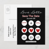 Faire-part Carte postale à gratter DIY Lotto Save the Date (Devant / Derrière)