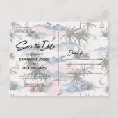 Faire-part Carte Postale Ancienne | Sauvegarder la Date (Dos)