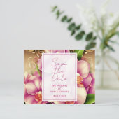 Faire-part carte postale avec QR code pour photo d (Debout devant)