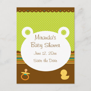Faire-part Carte postale Baby shower Ours En Teddy