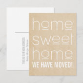Faire-part Carte postale Beige Moderne Maison Douce Maison (Devant / Derrière)