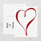 Faire-part Carte postale Big Red Heart Save The Dates (Devant / Derrière)