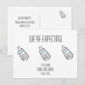 Faire-part Carte postale Bouteille pour bébé (Devant / Derrière)