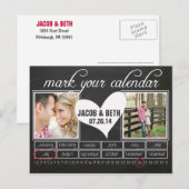 Faire-part Carte postale Calendrier des dates Enregistrer la (Devant / Derrière)