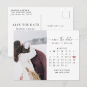 Faire-part Carte postale | Calendrier Enregistrer la date (Devant / Derrière)