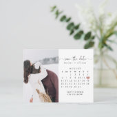Faire-part Carte postale | Calendrier Enregistrer la date (Debout devant)
