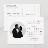 Faire-part Carte postale | Calendrier Enregistrer la date (Devant / Derrière)