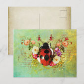 Faire-part Carte postale Chance Coccinelle (Devant / Derrière)