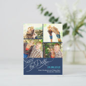 Faire-part Carte postale chic de calligraphie pour annoncer l (Debout devant)