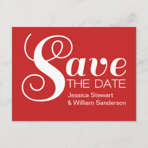 Faire-part Carte postale chic de typographie pour annoncer vo