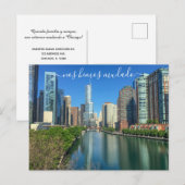 Faire-part Carte postale Chicago Anuncio de Mudanza (Devant / Derrière)