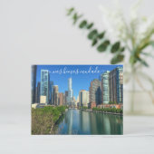 Faire-part Carte postale Chicago Anuncio de Mudanza (Debout devant)