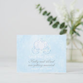 Faire-part Carte postale Cinderella Blue Carriage Fairytale (Debout devant)