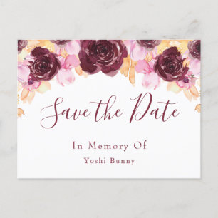 Faire-part Carte postale commémorative pour animal de compagn