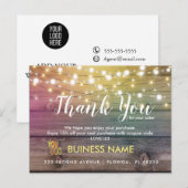 Faire-part Carte postale commerciale pour promotion merci (Devant / Derrière)