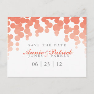 Faire-part Carte postale "Confettis" pour annoncer la date de