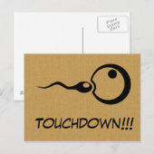 Faire-part Carte postale cool Touchdown grossesse (Devant / Derrière)